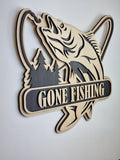 Fishing Sign "Gone Fishing"