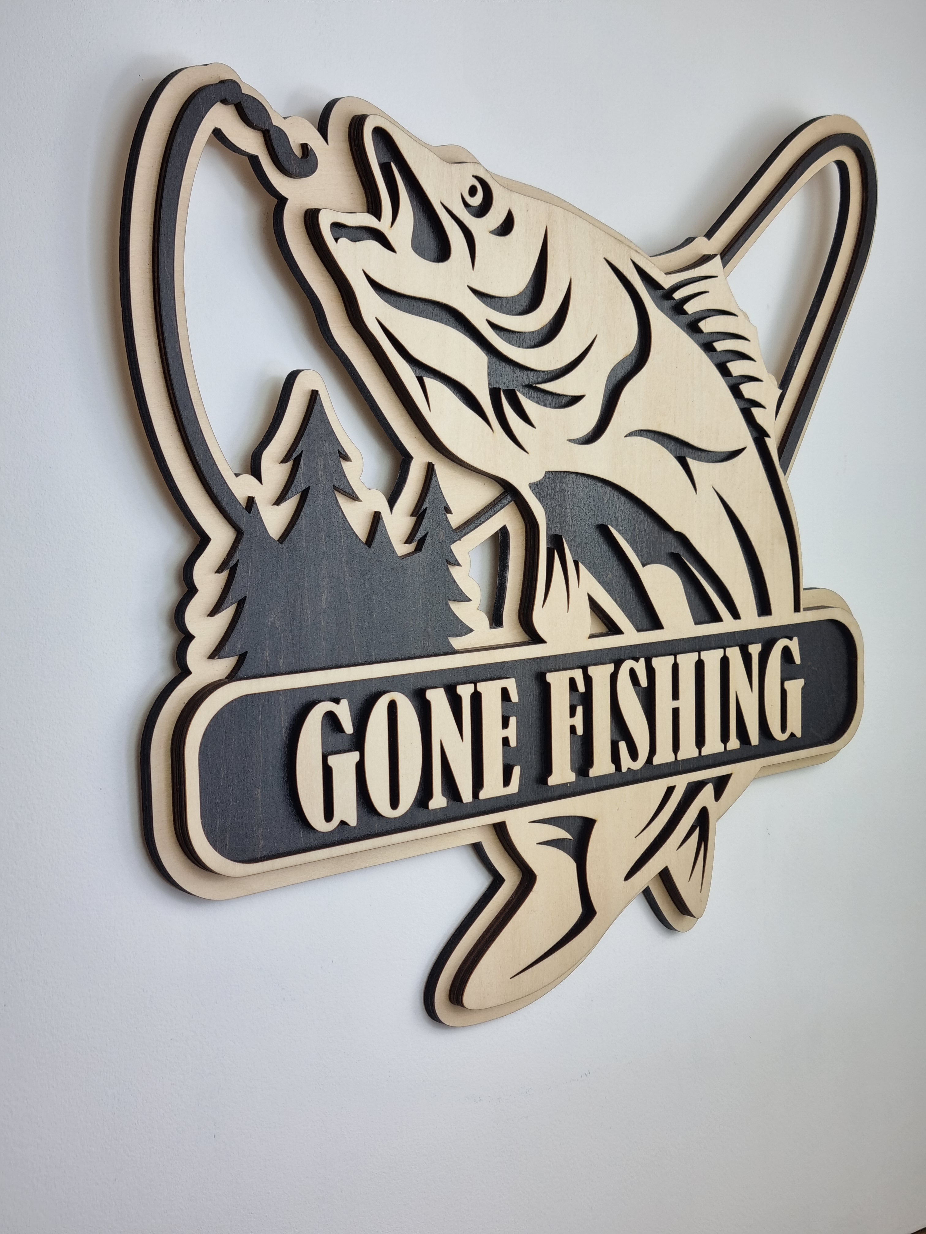Fishing Sign "Gone Fishing"
