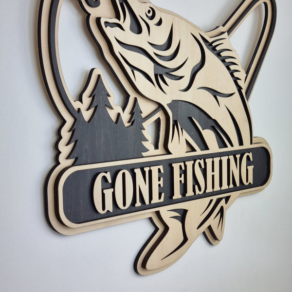 Fishing Sign "Gone Fishing"
